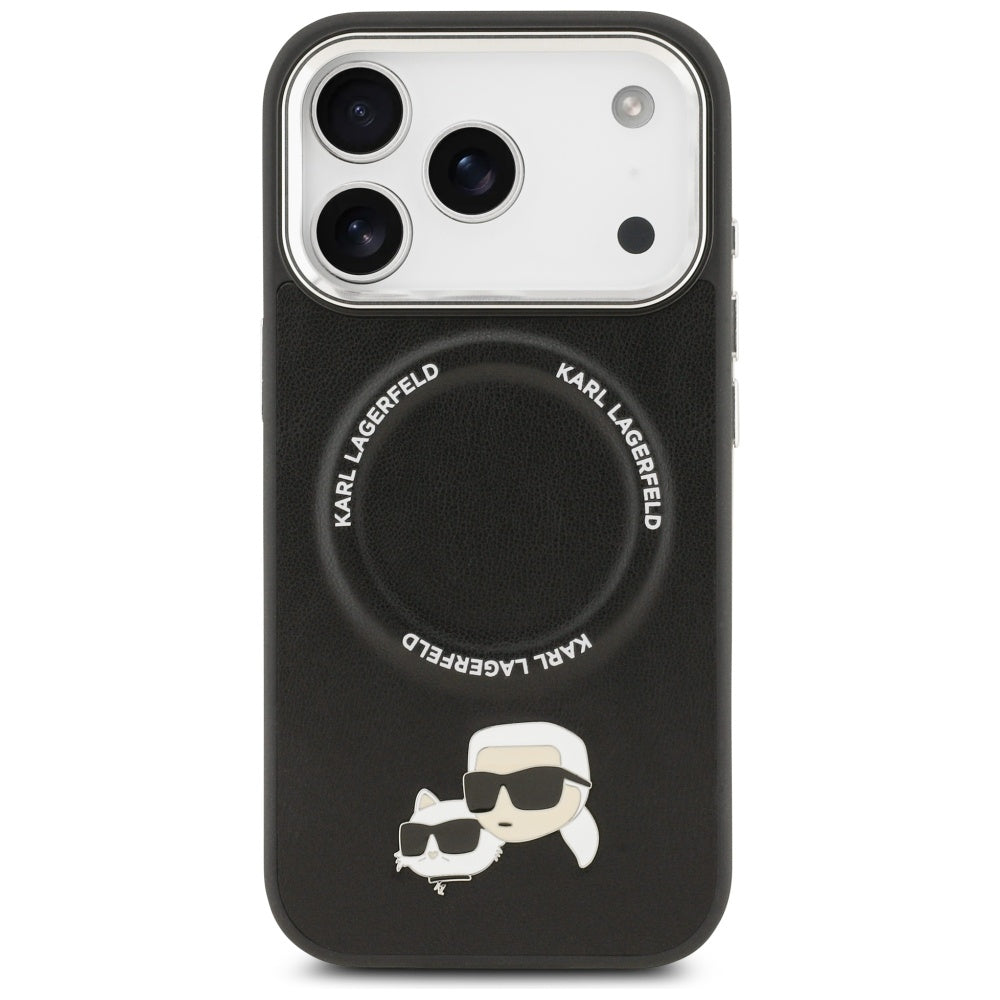 Karl Lagerfeld Karl & Choupette Pins MagSafe Case til iPhone 17 Pro - sort