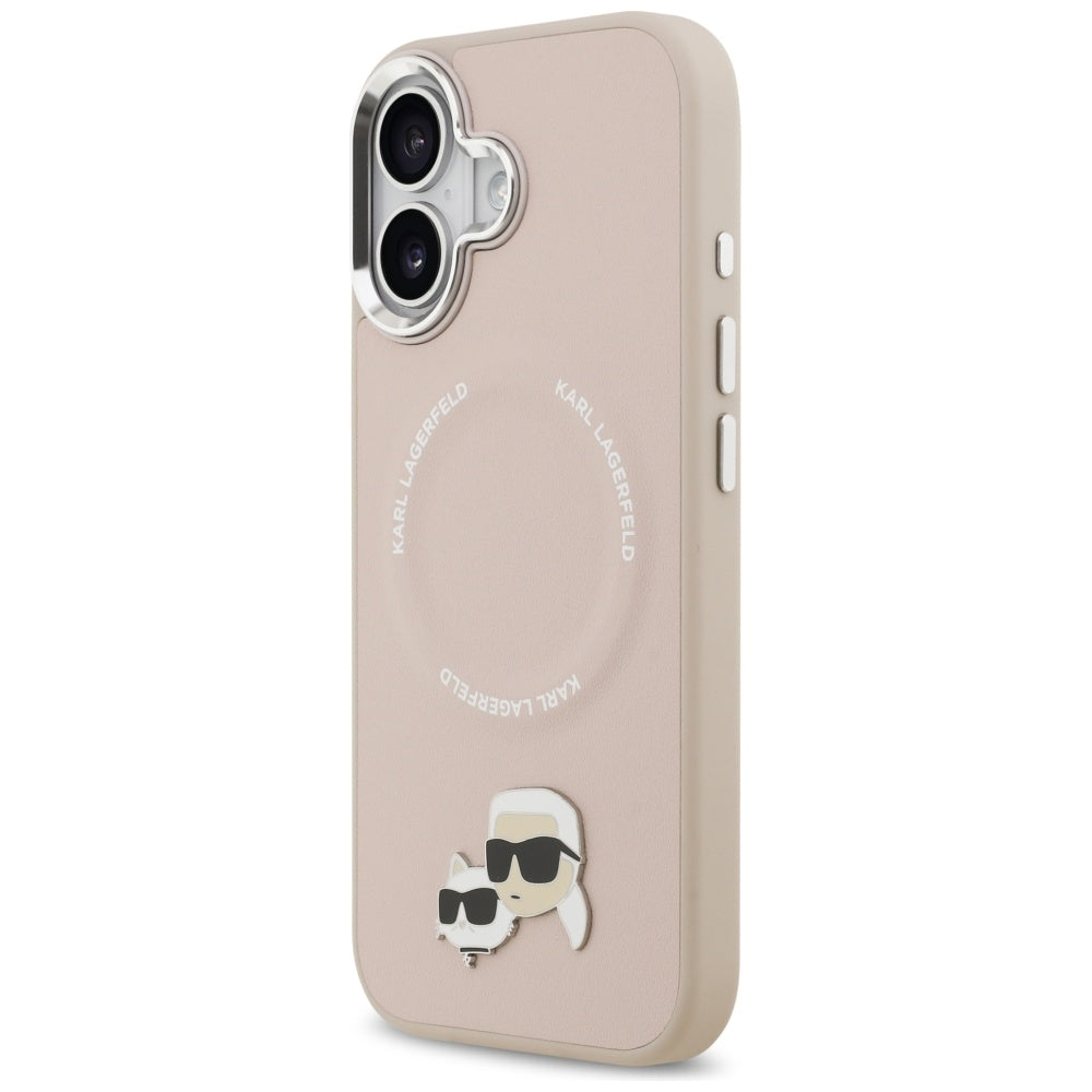 Karl Lagerfeld Karl & Choupette Pins MagSafe Case til iPhone 17 Pink
