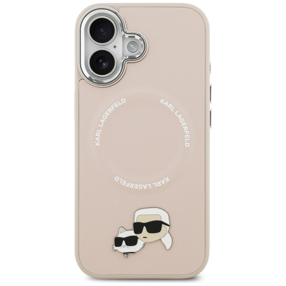 Karl Lagerfeld Karl & Choupette Pins MagSafe Case til iPhone 17 Pink