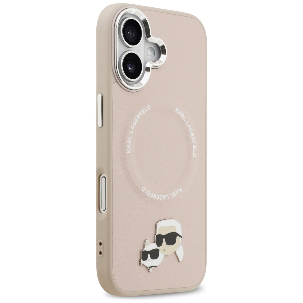 Karl Lagerfeld Karl & Choupette Pins MagSafe Case til iPhone 17 Pink