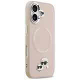 Karl Lagerfeld Karl & Choupette Pins MagSafe Case til iPhone 17 Pink