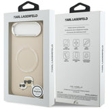 Karl Lagerfeld Karl & Choupette Pins MagSafe Case til iPhone Air - Beige