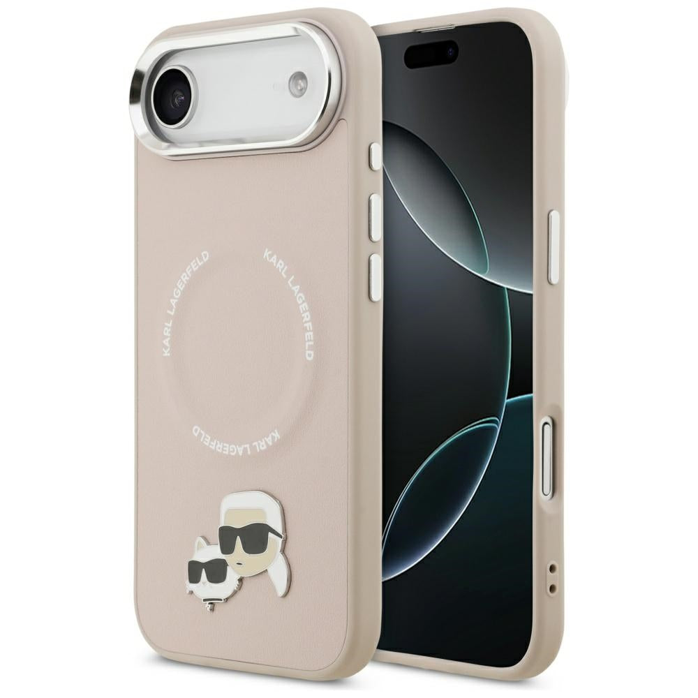 Karl Lagerfeld Karl & Choupette Pins MagSafe Case til iPhone Air Pink