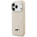 Karl Lagerfeld Karl Pin MagSafe Case til iPhone 17 Pro - Beige