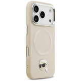 Karl Lagerfeld Karl Pin MagSafe Case til iPhone 17 Pro - Beige