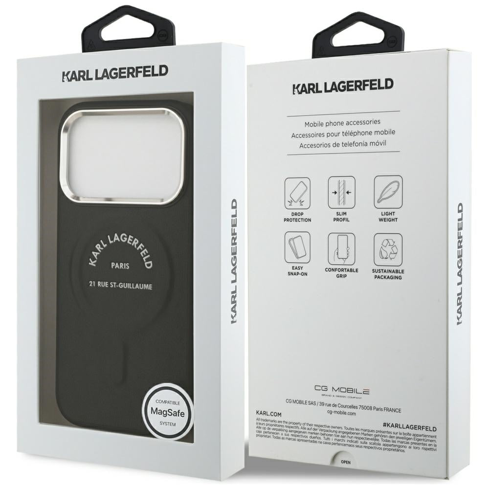 Karl Lagerfeld Karl RSG Logo MagSafe Case til iPhone 17 Pro Max - sort