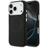 Mercedes Silicone Vintage Logo MagSafe Case for iPhone 17 Pro - Black