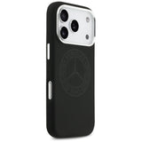 Mercedes Silicone Vintage Logo MagSafe Case for iPhone 17 Pro - Black
