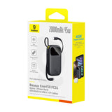 Baseus EnerFill FC31 20000mAh 45W Power Bank med display med USB-C og Lightning Kabler - sort