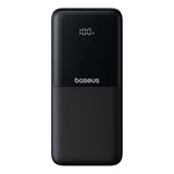 Baseus Lipow 10000mAh 22.5W Powerbank med dobbelt indbygget kabel med display (med ekstra sort Baseus Simple USB-A - USB-C 3A 0.2m kabel) - sort