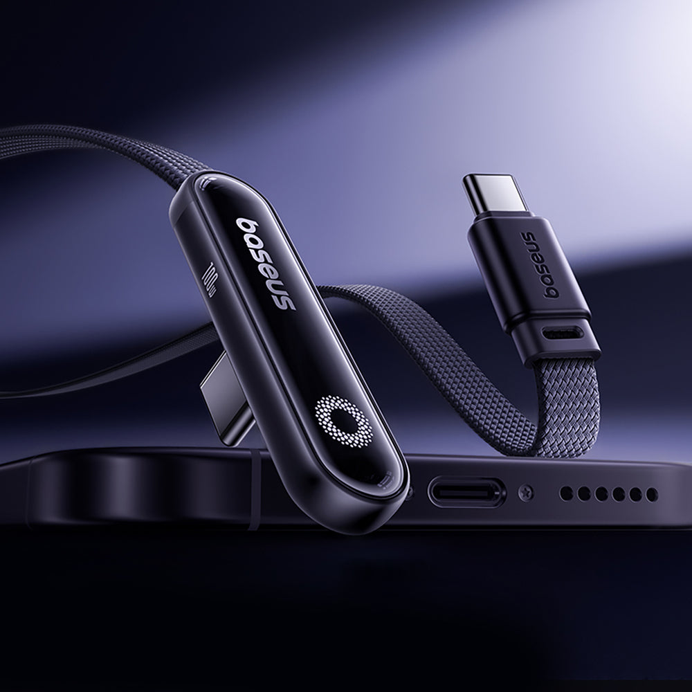 Baseus MVP 3 USB-C - USB-C 100W Cable Angled 1m - Black