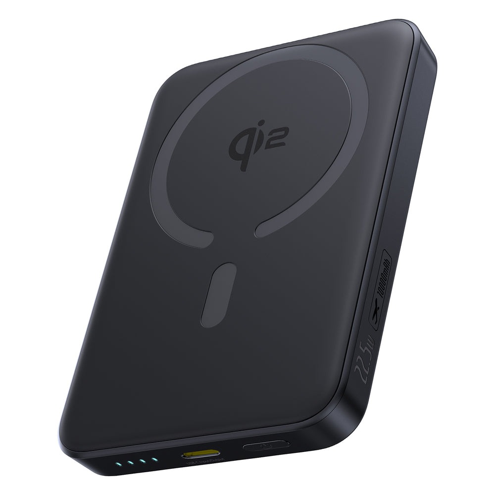 Baseus EnerFill FM12 10000mAh 22.5W Qi2 Power Bank MagSafe Kompatibel med Baseus Simple USB-C 20V/3A 30cm Kabel - sort