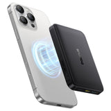 Baseus EnerFill FM12 10000mAh 22.5W Qi2 Power Bank MagSafe Kompatibel med Baseus Simple USB-C 20V/3A 30cm Kabel - sort