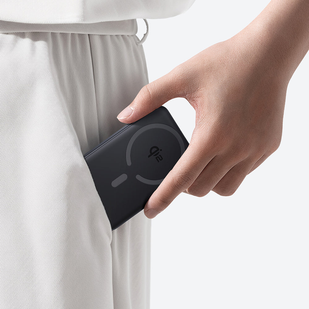 Baseus EnerFill FM12 10000mAh 22.5W Qi2 Power Bank MagSafe Kompatibel med Baseus Simple USB-C 20V/3A 30cm Kabel - sort