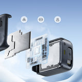 Baseus EnerCore CJ11 45W Wall Charger med USB-C-port og indtrækbart USB-C-kabel - sort