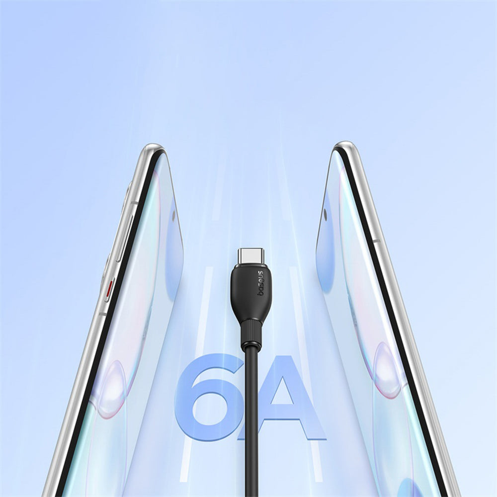 Baseus Pudding Series 100W USB-A - USB-C Kabel 2m - sort