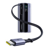 Baseus EnerGeek GR11 10000mAh 100W Power Bank med Retractable Cable - Grå