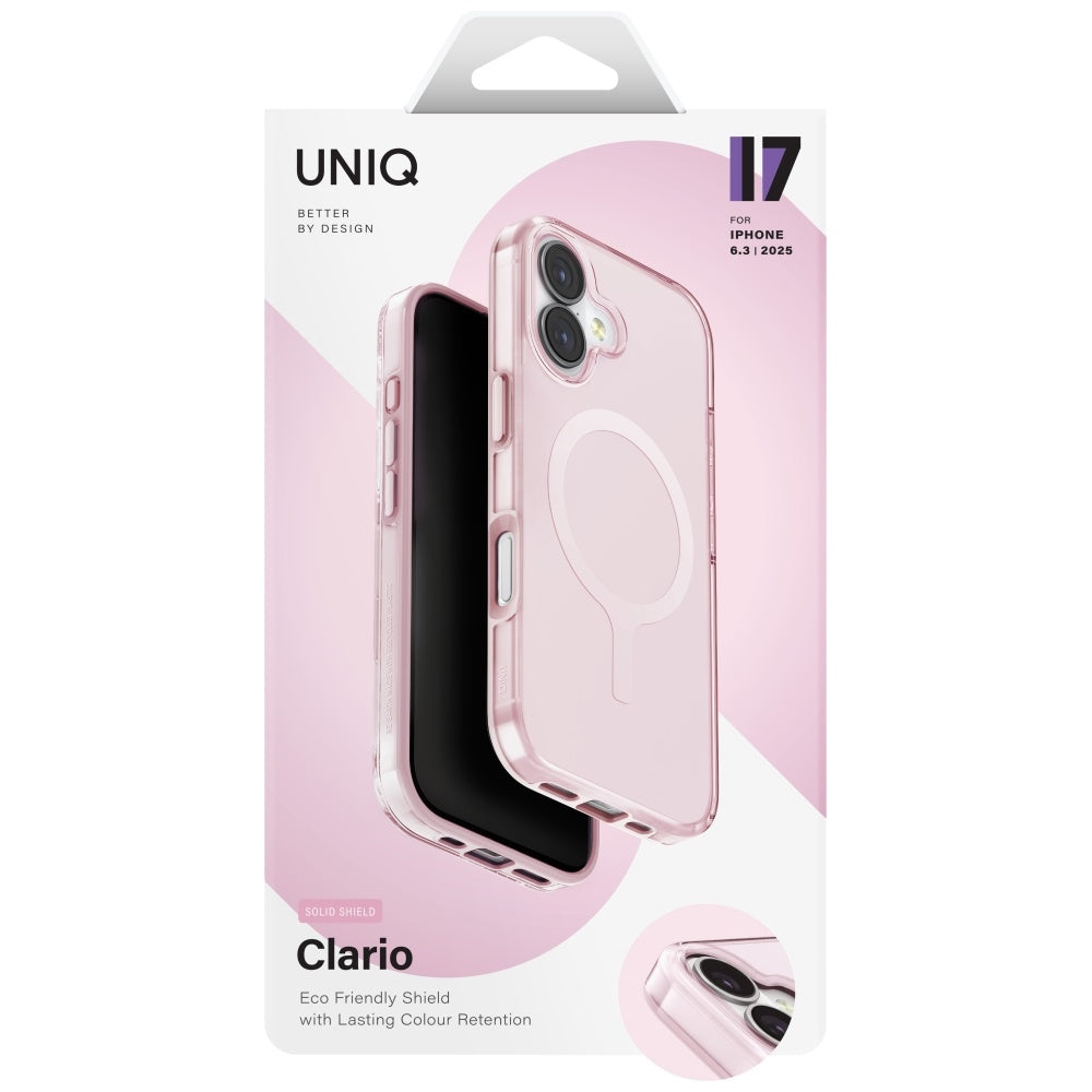 Uniq Clario Magclick opladningsfoder til iPhone 17 - Pink