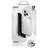 Uniq Clario Magclick opladningsfodral til iPhone 17 Pro - gennemsigtig