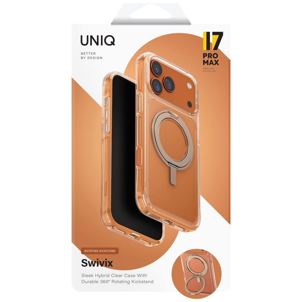 Uniq Swivix Roterende Kickstand 360 Case til iPhone 17 Pro Max - Guld