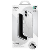 Uniq Clario Magclick opladningsfodral til iPhone 17 - gennemsigtig