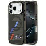 BMW M IML Metal Buttons Tricolor Lines MagSafe Case til iPhone 17 Pro Max - sort