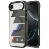 BMW M IML Metal Buttons Tricolor Lines MagSafe Case til iPhone Air - Grå