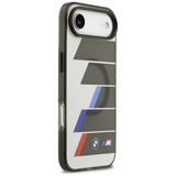 BMW M IML Metal Buttons Tricolor Lines MagSafe Case til iPhone Air - Grå