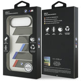 BMW M IML Metal Buttons Tricolor Lines MagSafe Case til iPhone Air - Grå