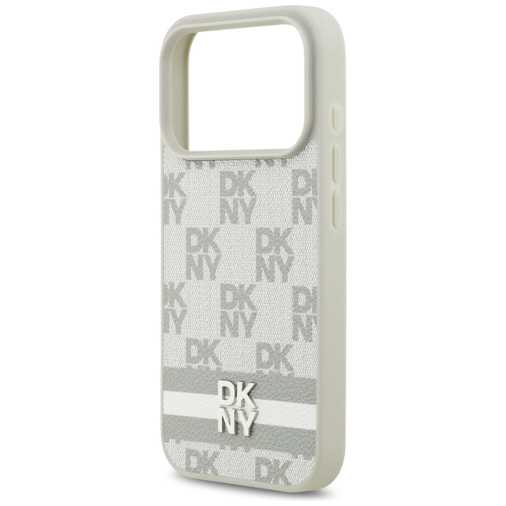 DKNY-kager med trykte striber iPhone 17 Pro-kasse - beige