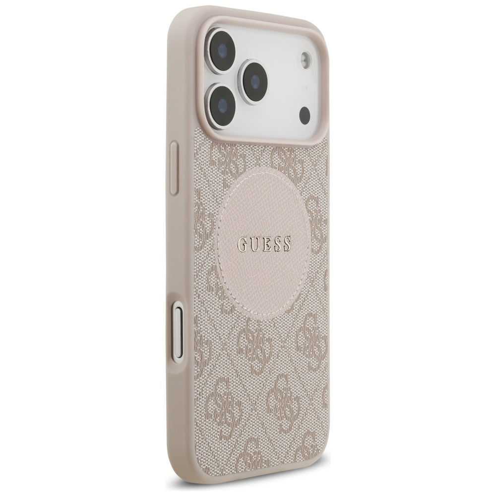 Guess 4G Circle Classic Logo MagSafe-hylster til iPhone 17 Pro Max - pink
