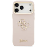 Guess Grained Big 4G & Stand Camera Case til iPhone 17 Pro Max - Pink