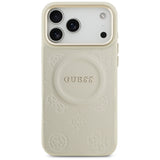 Guess Peony Hot Stamp MagSafe Case til iPhone 17 Pro Max - Beige