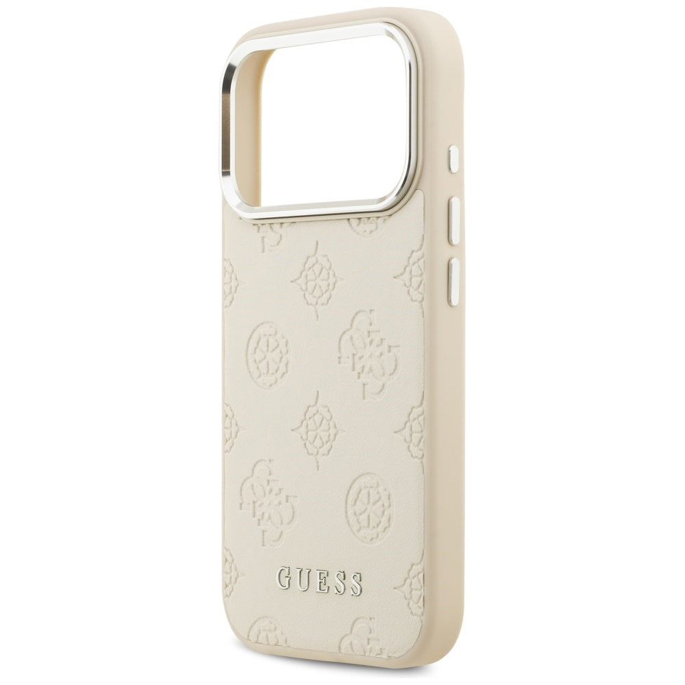 Guess Peony Hot Stamp Script MagSafe Case til iPhone 17 Pro - Beige