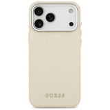 Guess Peony Hot Stamp Script MagSafe Case til iPhone 17 Pro Max - Beige