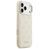 Guess Peony Hot Stamp Script MagSafe Case til iPhone 17 Pro Max - Beige