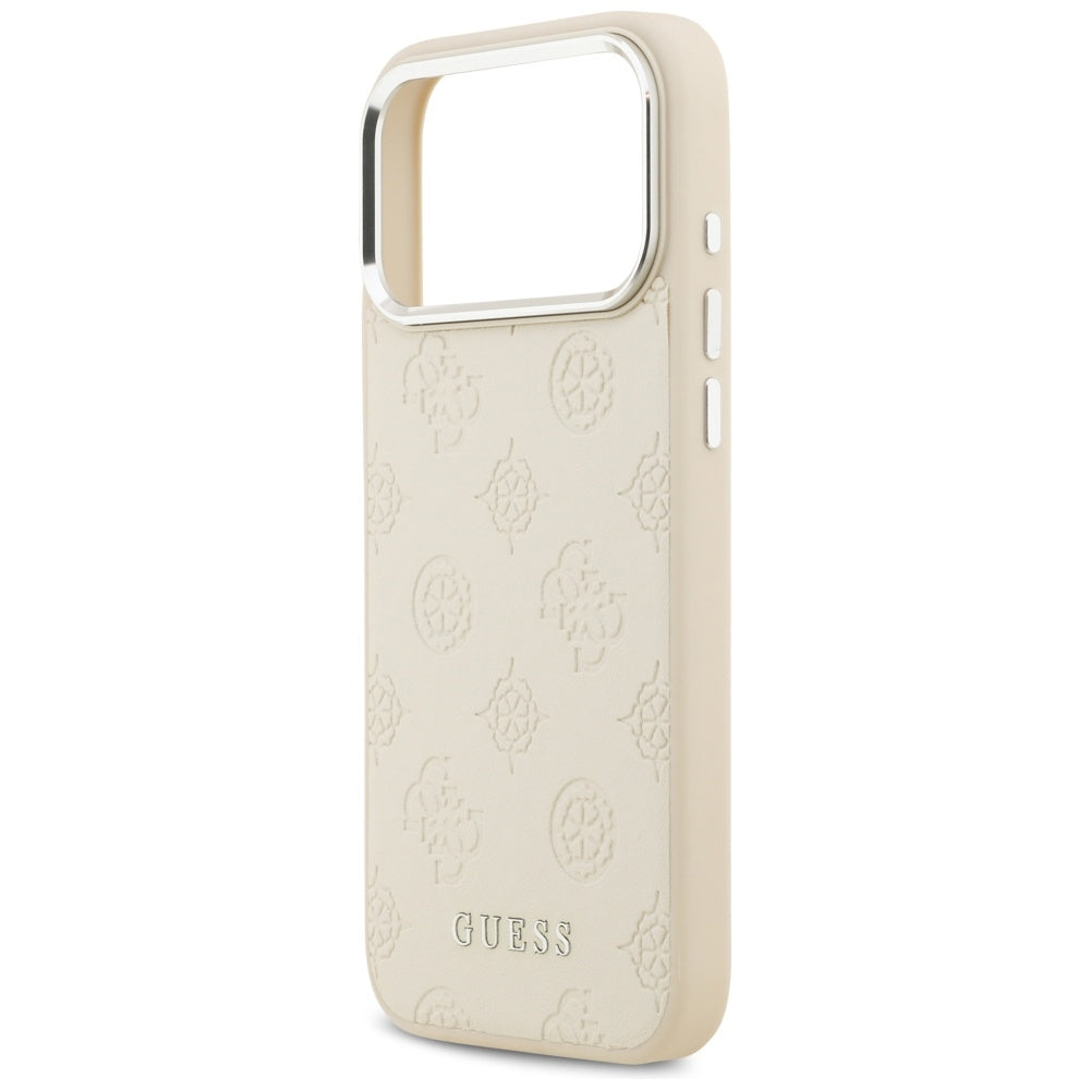 Guess Peony Hot Stamp Script MagSafe Case til iPhone 17 Pro Max - Beige