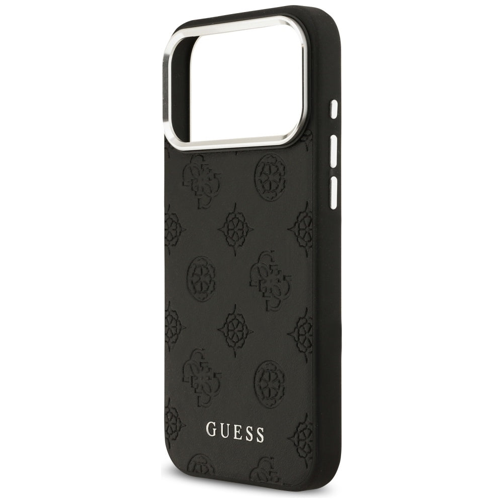 Guess Peony Hot Stamp Script MagSafe Case til iPhone 17 Pro Max - sort