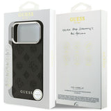 Guess Peony Hot Stamp Script MagSafe Case til iPhone 17 Pro Max - sort