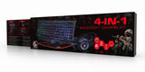 Gembird GGS-UMGL4-01 tastatur Mus inkluderet Spil USB QWERTY US engelsk Sort