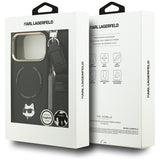 Karl Lagerfeld Big Strap Choupette Metal Logo MagSafe Case til iPhone 17 Pro - sort