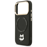 Karl Lagerfeld Big Strap Choupette Metal Logo MagSafe Case til iPhone 17 Pro - sort