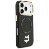 Karl Lagerfeld Big Strap Choupette Metal Logo MagSafe Case til iPhone 17 Pro Max - sort