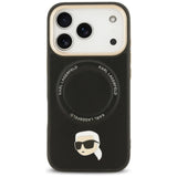 Karl Lagerfeld Big Strap Karl Metal Logo MagSafe Case til iPhone 17 Pro - sort
