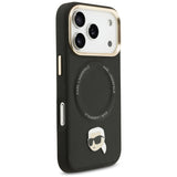Karl Lagerfeld Big Strap Karl Metal Logo MagSafe Case til iPhone 17 Pro - sort