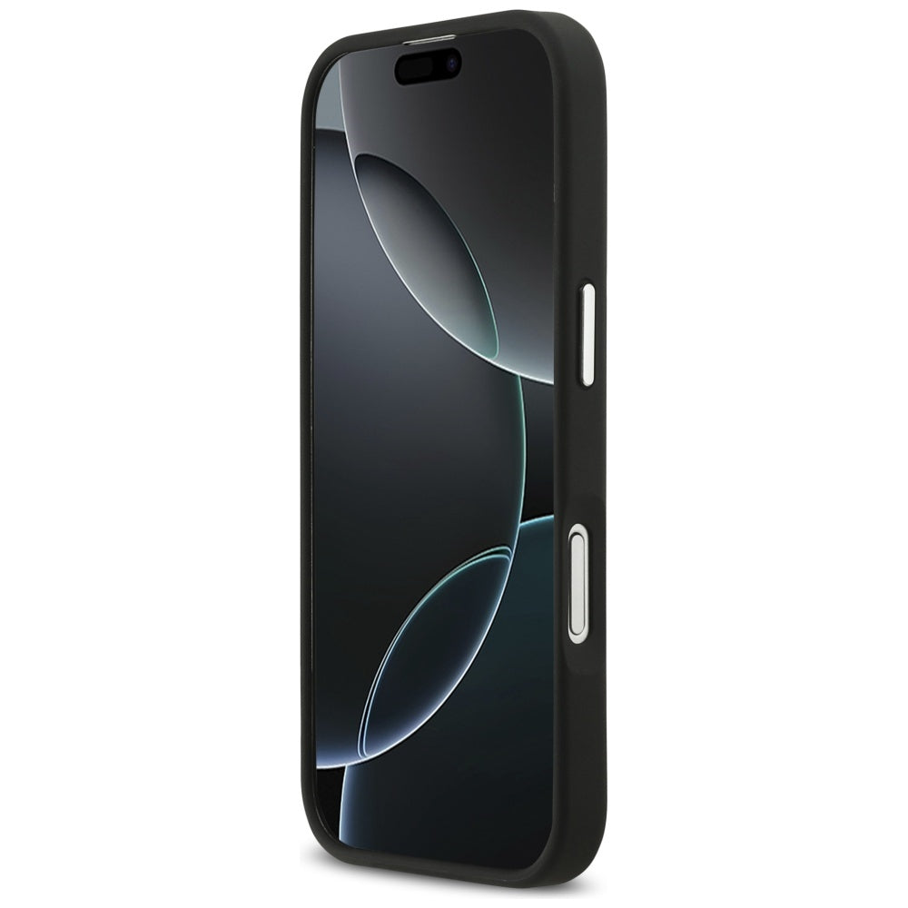 Karl Lagerfeld FW Grained Karl & Choupette Heads Pins & Logo iPhone 17 Case - sort