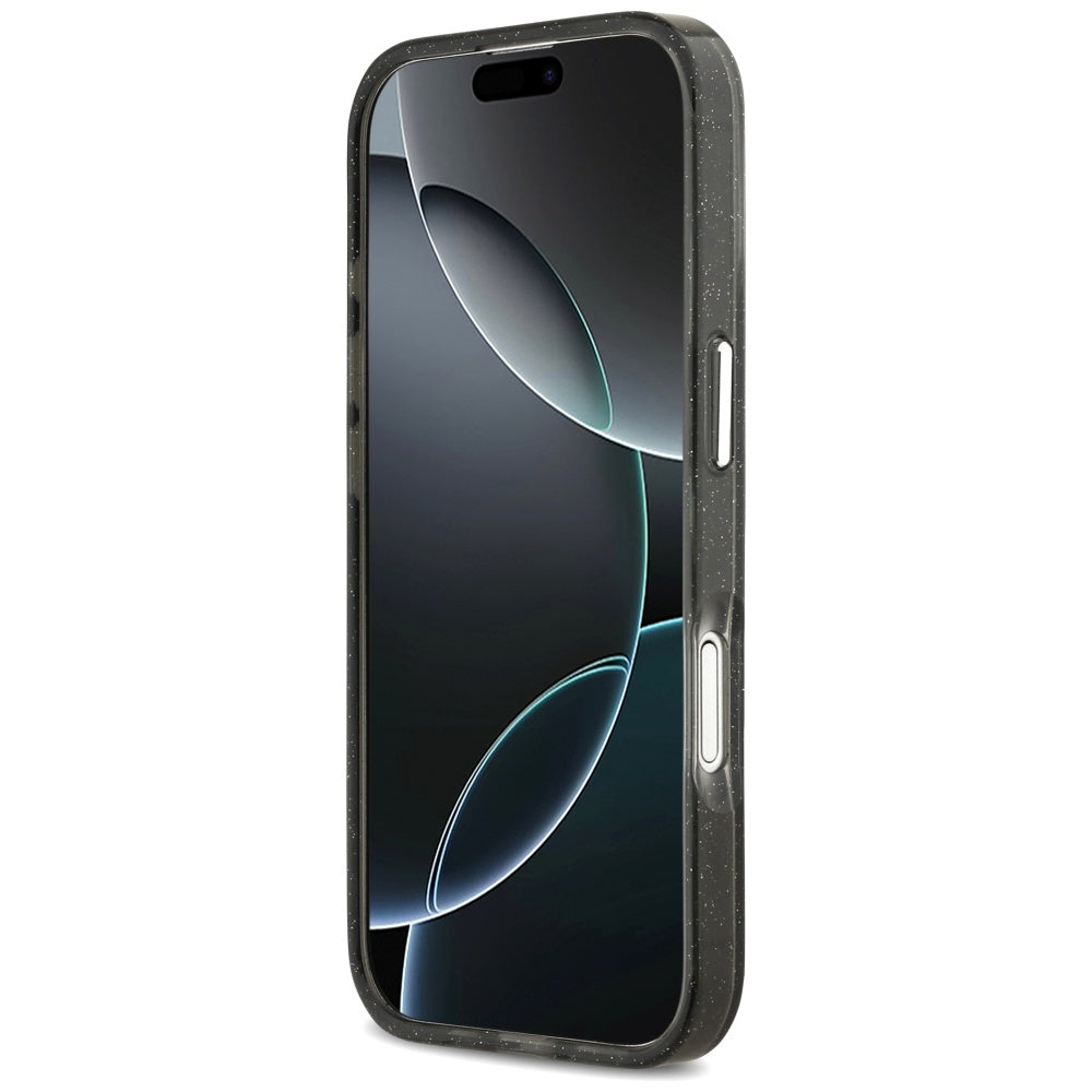 Karl Lagerfeld IML Glitter Karl & Choupette Sketch Logo MagSafe iPhone 17 Case - sort