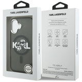 Karl Lagerfeld IML Glitter Karl & Choupette Sketch Logo MagSafe iPhone 17 Case - sort