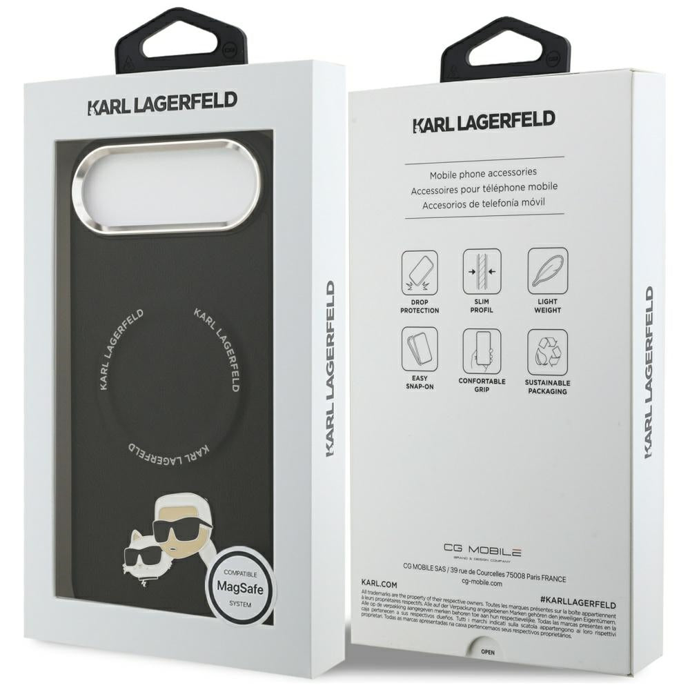 Karl Lagerfeld Karl & Choupette Pins MagSafe Case til iPhone Air - sort