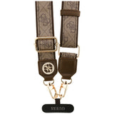 Guess Universal CBDY 4G Tether Patch Strass Metal Logo Telefon Lanyard - Brunt